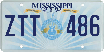MS license plate ZTT486