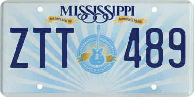 MS license plate ZTT489
