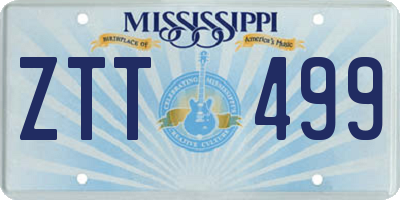 MS license plate ZTT499