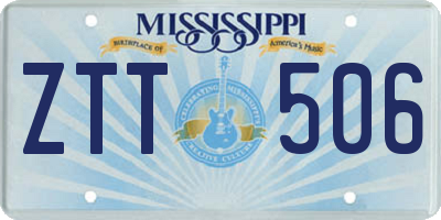 MS license plate ZTT506