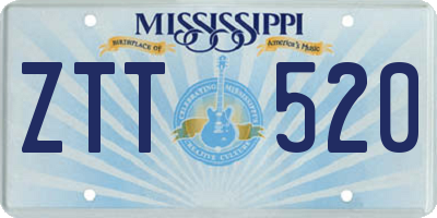 MS license plate ZTT520