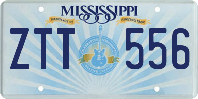MS license plate ZTT556