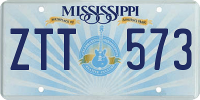 MS license plate ZTT573
