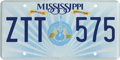 MS license plate ZTT575