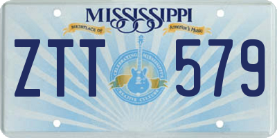 MS license plate ZTT579