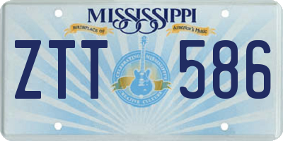 MS license plate ZTT586