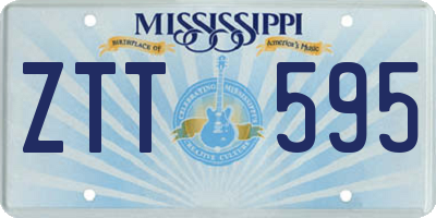 MS license plate ZTT595