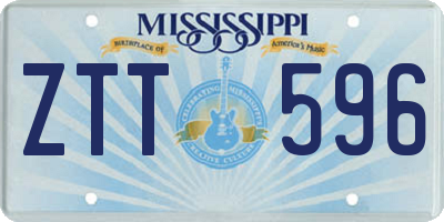 MS license plate ZTT596