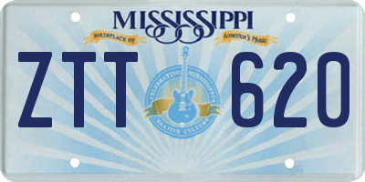 MS license plate ZTT620