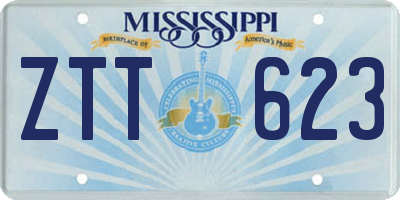 MS license plate ZTT623