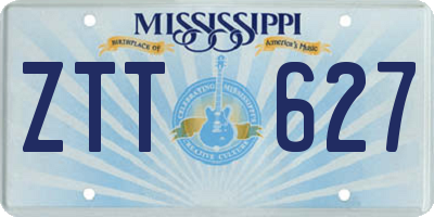 MS license plate ZTT627