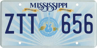 MS license plate ZTT656