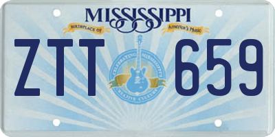 MS license plate ZTT659