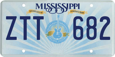MS license plate ZTT682