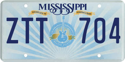 MS license plate ZTT704