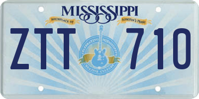MS license plate ZTT710