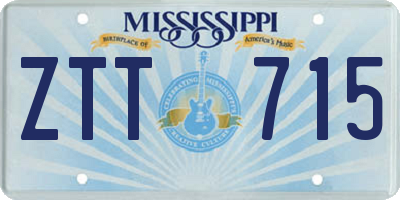 MS license plate ZTT715