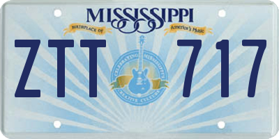 MS license plate ZTT717
