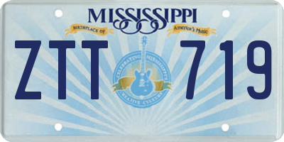 MS license plate ZTT719