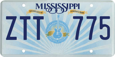 MS license plate ZTT775