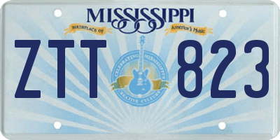 MS license plate ZTT823