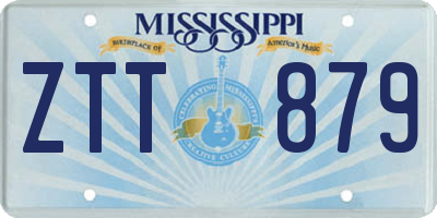 MS license plate ZTT879