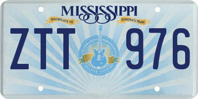 MS license plate ZTT976
