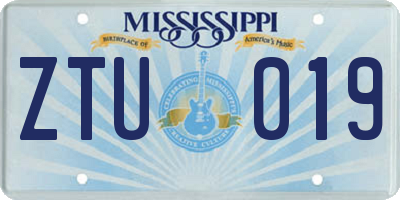 MS license plate ZTU019