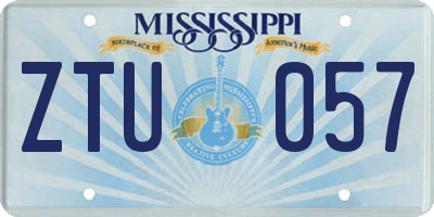 MS license plate ZTU057