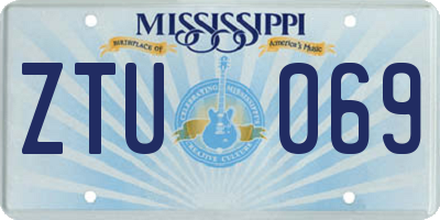 MS license plate ZTU069