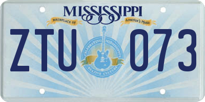 MS license plate ZTU073