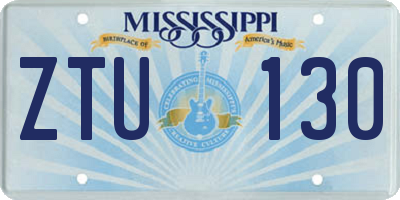 MS license plate ZTU130