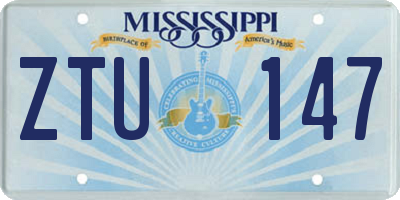 MS license plate ZTU147