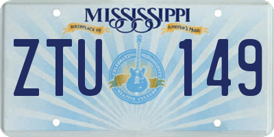 MS license plate ZTU149