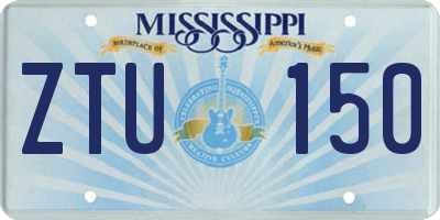 MS license plate ZTU150