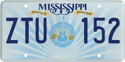 MS license plate ZTU152