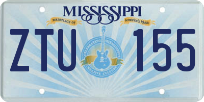 MS license plate ZTU155