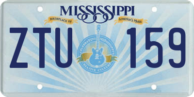 MS license plate ZTU159