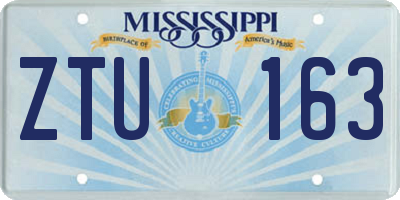 MS license plate ZTU163