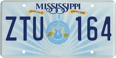 MS license plate ZTU164