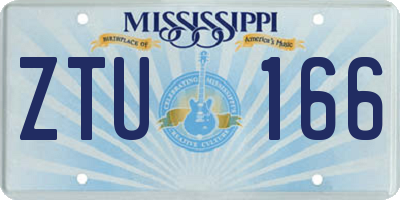 MS license plate ZTU166