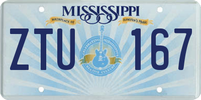 MS license plate ZTU167