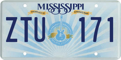 MS license plate ZTU171