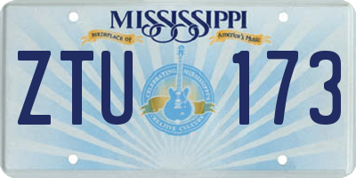 MS license plate ZTU173