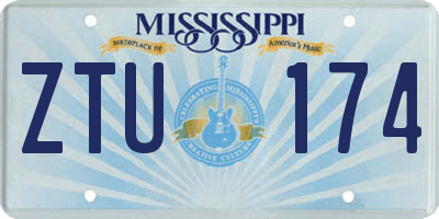 MS license plate ZTU174