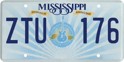MS license plate ZTU176