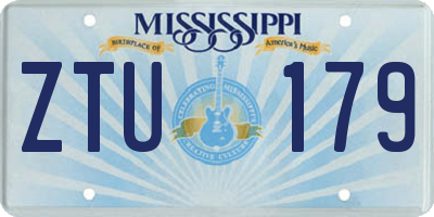 MS license plate ZTU179