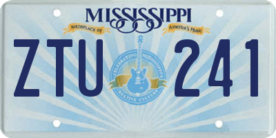 MS license plate ZTU241