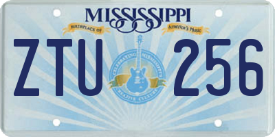MS license plate ZTU256