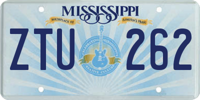 MS license plate ZTU262